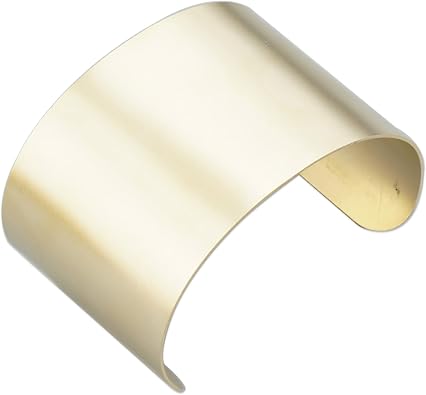 Minimalist Large Brass Cuff Bracelet - Unfinished Wide Bangle Cuff for Customization Wholesale Available