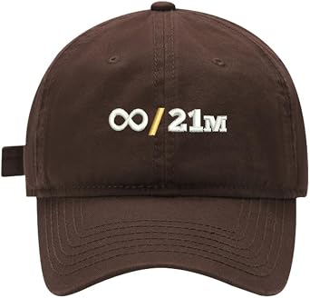 Baseball Cap Men Bitcoin Infinity / 21M Embroidered Dad Hat