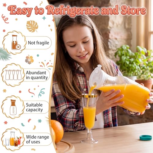 Hushee 67 Pcs Mimosa Bar Supplies Set 34 oz Plastic Carafe Ice Bucket Bowls by Hushee - Used condition - Image 5