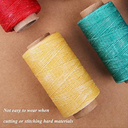 Qmnnma Waxed Thread 250M/273Yard, Leather Sewing Waxed Thread Cord, 150D Waxed Book Binding Thread, Waxed Coated Thread For Beginners Leather Craft Diy Bags Wallets, Shoe Repairing, Jewelry Making #TOP3