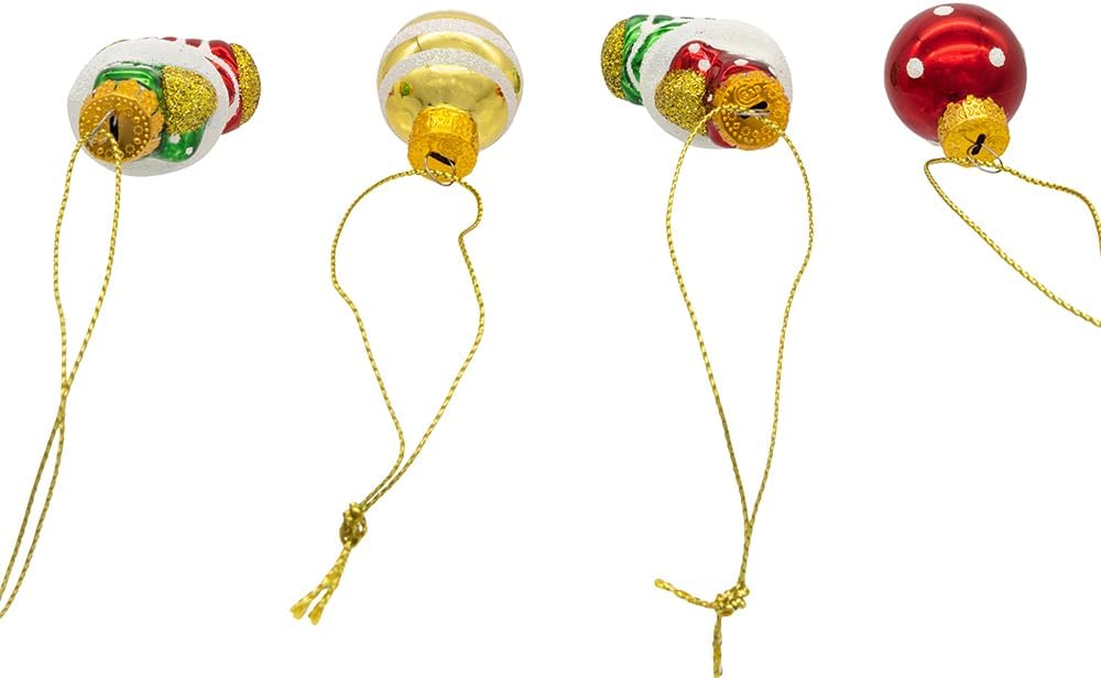 Kurt Adler 10pc 25MM Glass Stocking/Ball Ornaments