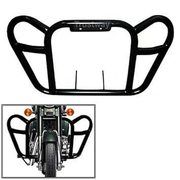 Dhe Best LG-52 Bike Bullet Butterfly Style Front Leg Guard Safety Protector Crash Bar Black for Royal Enfield Thunderbird 350 Model 2