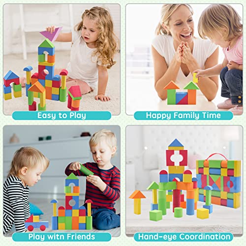 Grarg Foam Bath Blocks Toys For Toddlers 3-5,Non-Toxic & Bpa Free Soft Stacking Baby Building Blocks Toys Gift For 3 4 5 Years Old Girls Boys Educational(38 Pcs) #TOP3