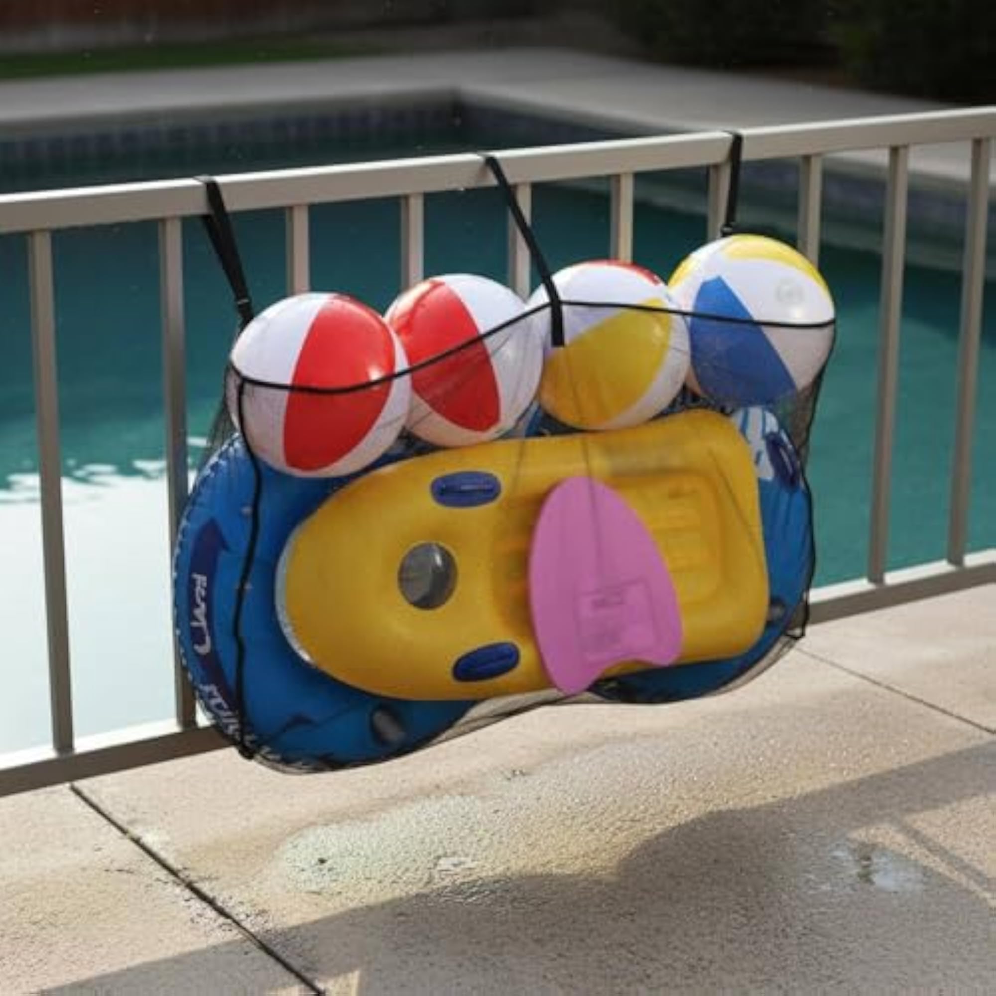 Quick Drying Black Pool Buoyant Storage Net Bag