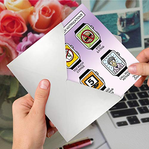 Nobleworks - Happy Mother's Day Card Funny (With Envelope) - Humor Greeting Notecard For Mom, Stepmom - Watch Notifications C3166Mdg #TOP4