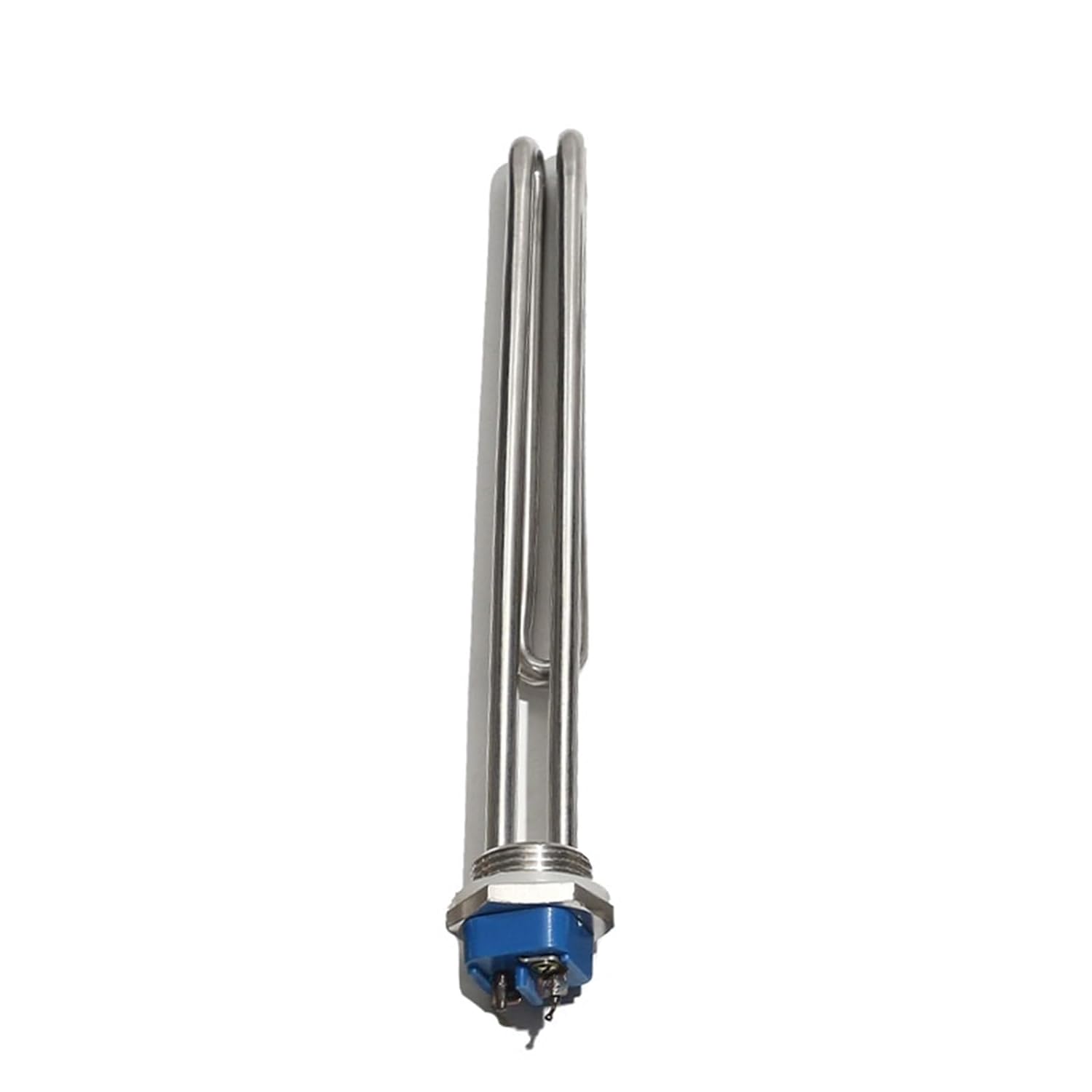 G1 Inch 32MM Thread Water Heating Element 120V 240V Stainless Steel Folded Tube Heater Resistance 1KW 2KW 2.5KW 3KW 3.5KW 1Pcs(with locknut,240V_3.5KW 270MML 304SS)