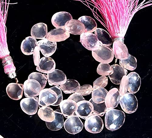 Quartz rose naturel facetté en cœur de qualité supérieure pour bijoux artisanaux