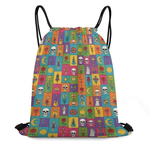HEBVASS Theft-Proof Cinch Sack Backpack with Tarot Art