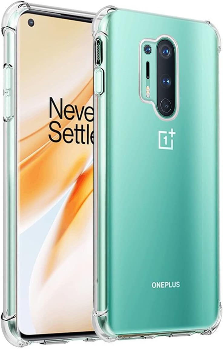 iCoverCase for OnePlus 8 Pro Case Clear, Corner Shockproof Protective Phone Case Soft TPU Slim Thin Case for OnePlus 8 Pro - Clear