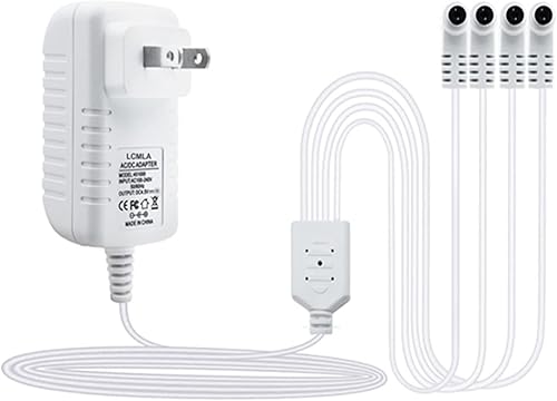 Adaptador de corriente ACDC de 4.5 V compatible con accesorio iluminado Lemax 94563 94564 74707 74295 84428 94565 94566 94527 44241 64517 Navidad