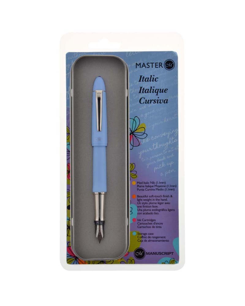 Manuscript MC5003 Master Italic Fountain Pen - Sky Blue
