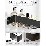 Kitsure Shower Caddy Adhesive, Stylish Shower Organizer, Large, Black - Image 5