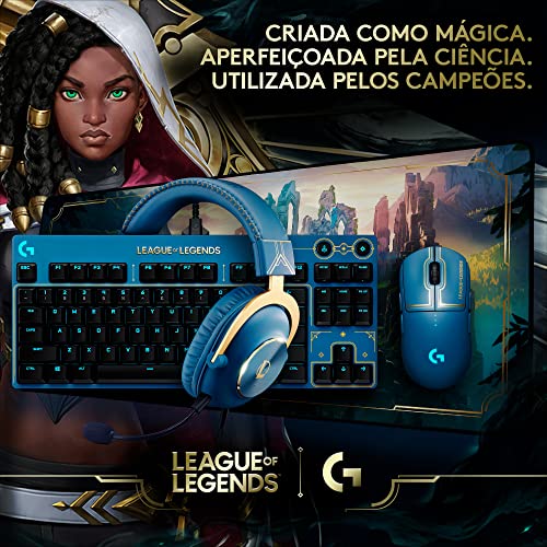 Image of Logitech G840 XL Cloth Gaming Mouse Pad - 0.12 in Thin, Stable Rubber Base, Performance-Tuned Surface, Official League of Legends Edition