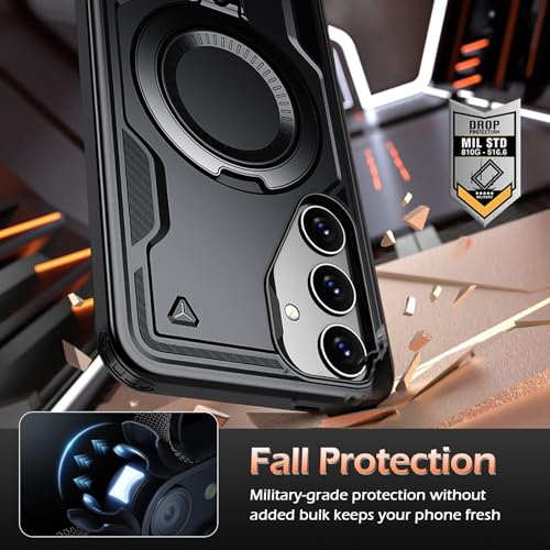 Image of for Samsung Galaxy S24 Plus Case Magnetic with stand, with Mag-Safe, with Screen Protector, Wireless Charging, Shockproof for Samsung S24 Plus 5G Phone Case, Ring Holder Cover, for Samsung S24 Plus
