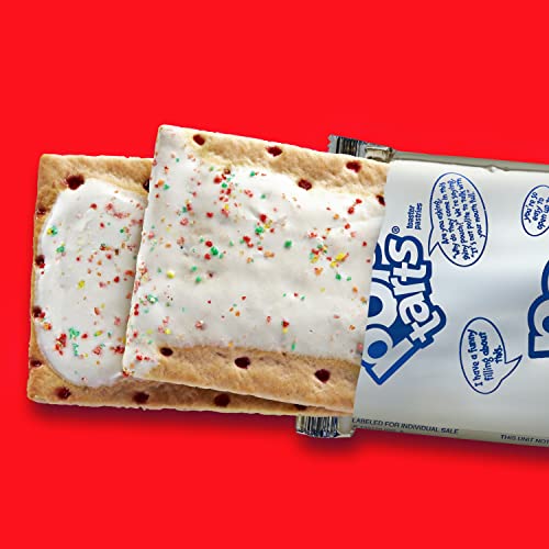 Kellogg's Pop Tarts Frosted Strawberry Sensation (8 Stk.) – süßer Snack für den Toaster – gefüllte Mini Cakes mit leckerem Erdbeer-Apfel-Geschmack – heiß oder kalt ein Genuss