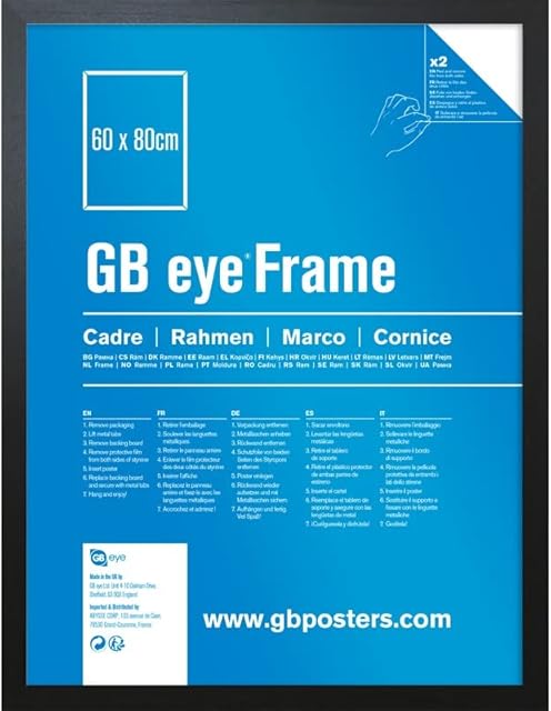 GB Eye Contemporary Wooden Black Picture Frame - 60 x 80cm