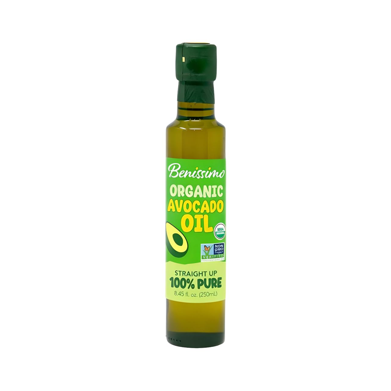 Amazon.com : Benissimo 100% Pure Organic Avocado Oil  Cold-Pressed,  Non-GMO, Allergen-Free Cooking Oil, 8.45 Fl Oz - Perfect for Sauting,  Frying, Baking & Salads : Grocery & Gourmet Food