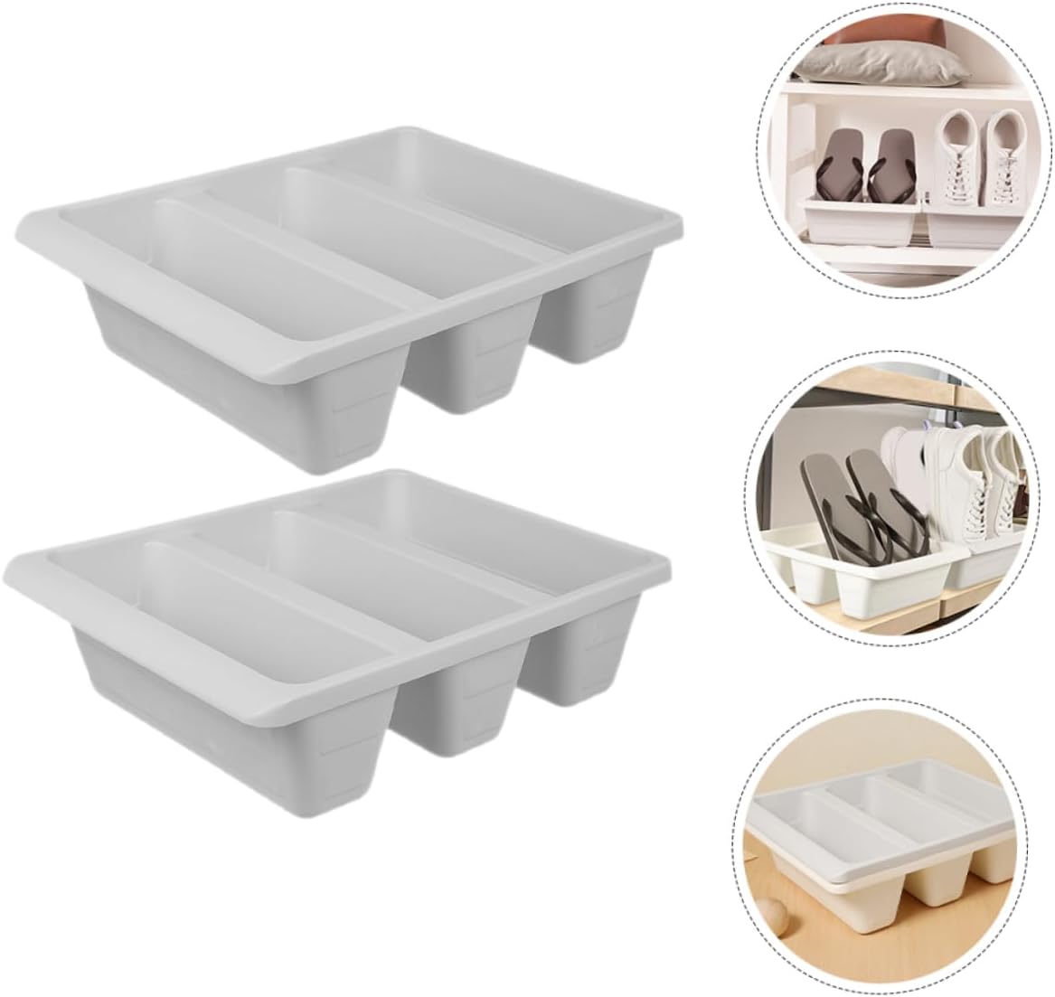 KOMBIUDA 2pcs Plastic Vertical Shoe Rack Closet Shoe Organizer Minimalist Design Space-saving Entryway Storage Sneaker Storage for Home Dorm