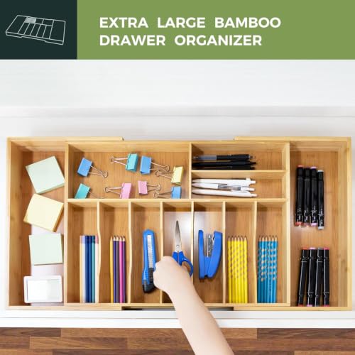 VaeFae Bamboo Expandable Extra Large Utensil Drawer Organizer, Knife Block by VaeFae - Used condition - Image 4