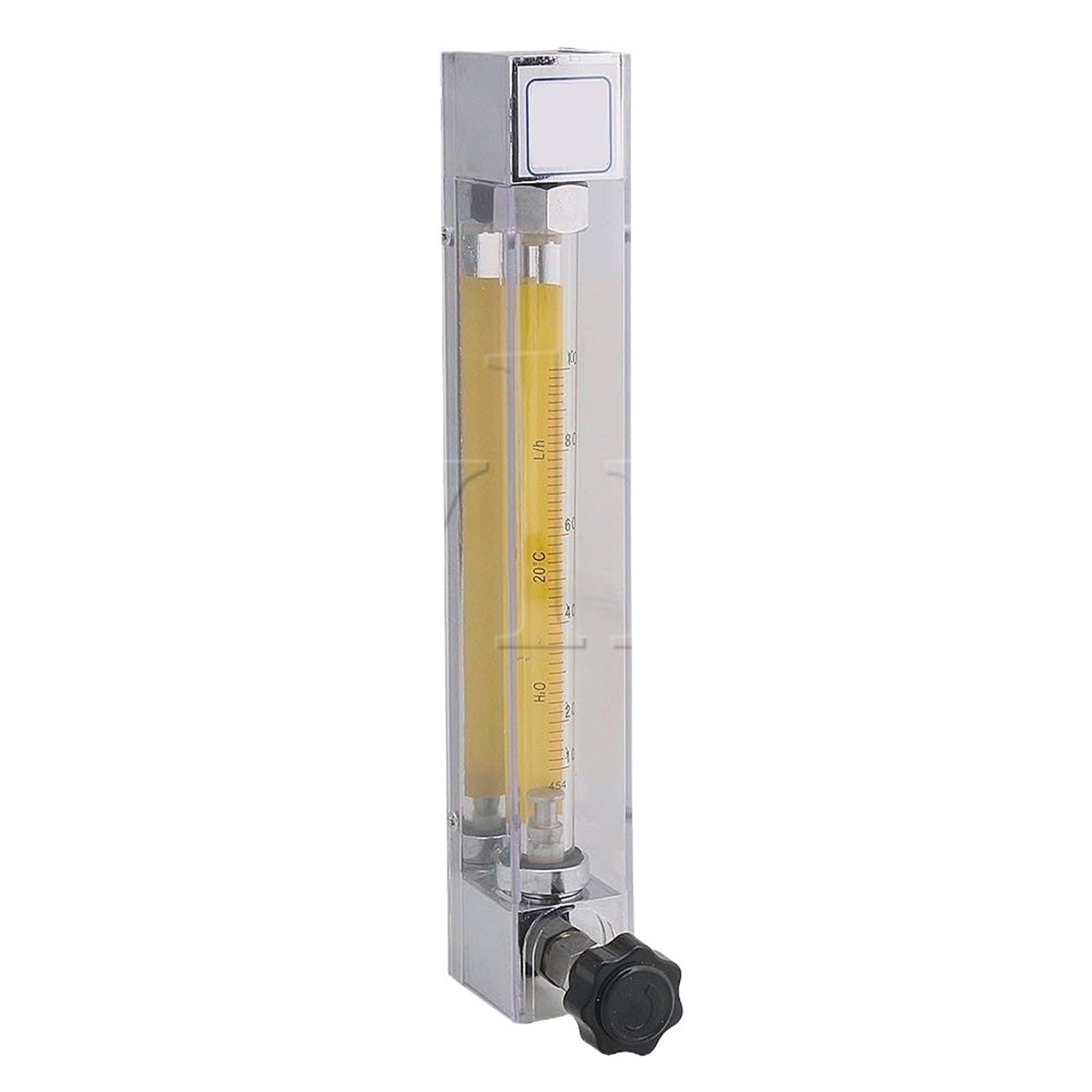 Medidor de flujo de líquido de agua LZB-10 10-100L/h con conector de manguera de 12mm de Metal plateado tubo de plástico