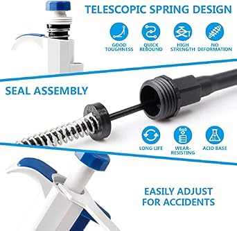 FOUR E'S SCIENTIFIC 2-10ml micropipette with 24pcs 10ml piprtte Tips