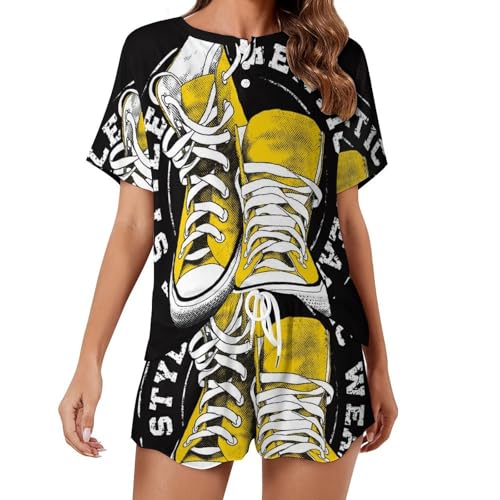 Pyjama court jaune femme pour des matins ensoleillés et cocooning