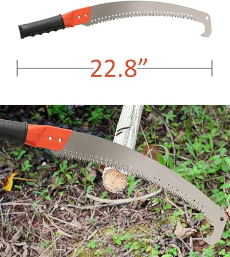 Image of ABJA Tree Branch Cutter Pruning Saw with 10 FT Long Stick, Heavy Duty Adjustable Height Pole, Tree Cutter Knife for Trimming High Branches