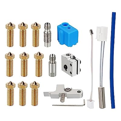 Cartucho de calentador extrusora de impresora 3D, termistor de 0.4 a 1.2 mm, boquillas de metal Titan Handle Hotend Kit compatible con Artillery Sidewinder X1 X2 Genius Pro Volcano Hot End | Ya disponible en tu tienda friki favorita! En mundofriki.es!