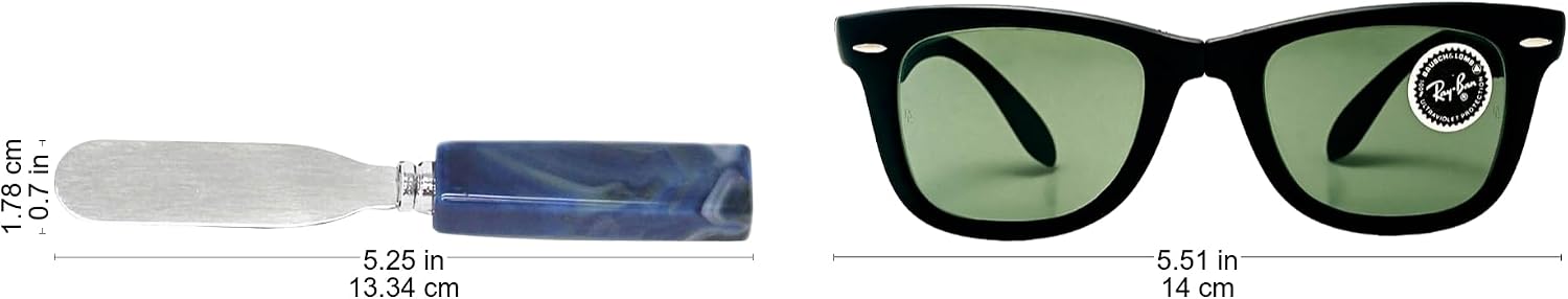 NOVICA Dyed Blue Agate Spreader Rests, Sapphire Deli' (Pair) Knives