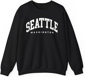 Seattle Washington Adult Unisex Crewneck Sweatshirt
