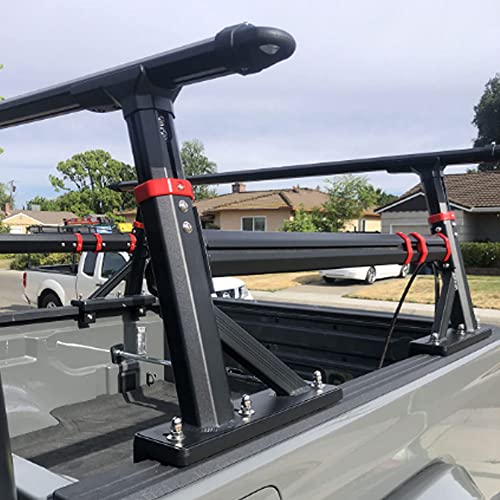 Ants Part Universal Adjustable-Height Duty Pickup Truck Bed Rack Extendable Aluminum Truck Ladder Rack (Including Side Rails) #TOP2