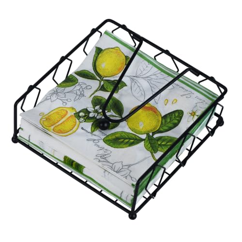 Funerom Metal Napkin Holder, 7x7 Inch, Modern Style Napkin Organizer Black by Funerom - Used condition - US$8.25
