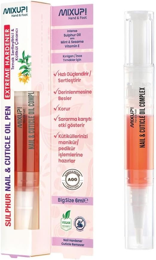 Mixup Sulphur Nail & Cuticle Oil Pen 6 Ml | Güçlü Kütikül Çıkarıcı Tırnak Bakım Kalemi