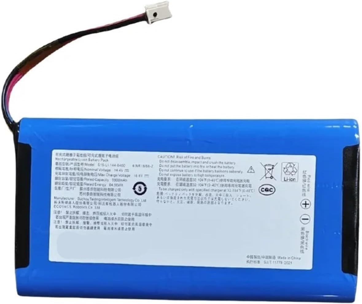 14.4V 5900mAh Robot Vacuum Cleaner Replacement Battery,Compatible For Ecovacs X2 OMNI, DX2OMNI