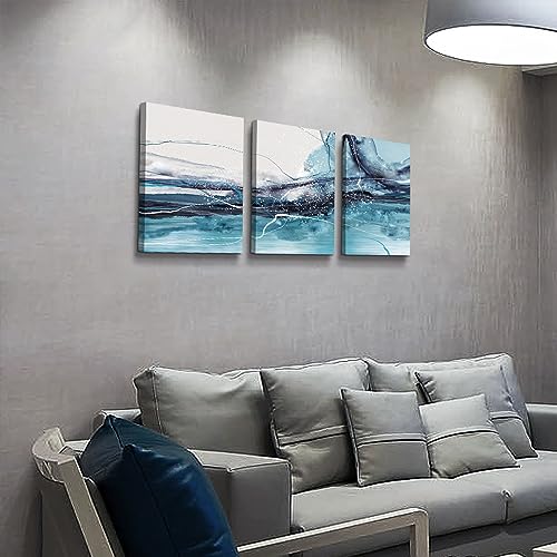 Canvas Wall Art For Living Room Modern Wall Decorations For Bedroom Office Wall Decor Painting 3 Piece Framed Canvas Art Prints Ready to Hang Inspirational Abstract Ink Pictures Home Decoration