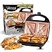 Gotham Steel Sandwich Maker, Toaster and Electric Panini Grill with Ultra Nonstick Copper Surface - Makes 2 Sandwiches in Minutes with Virtually No Clean Up, with Easy Cut Edges and Indicator Lights
