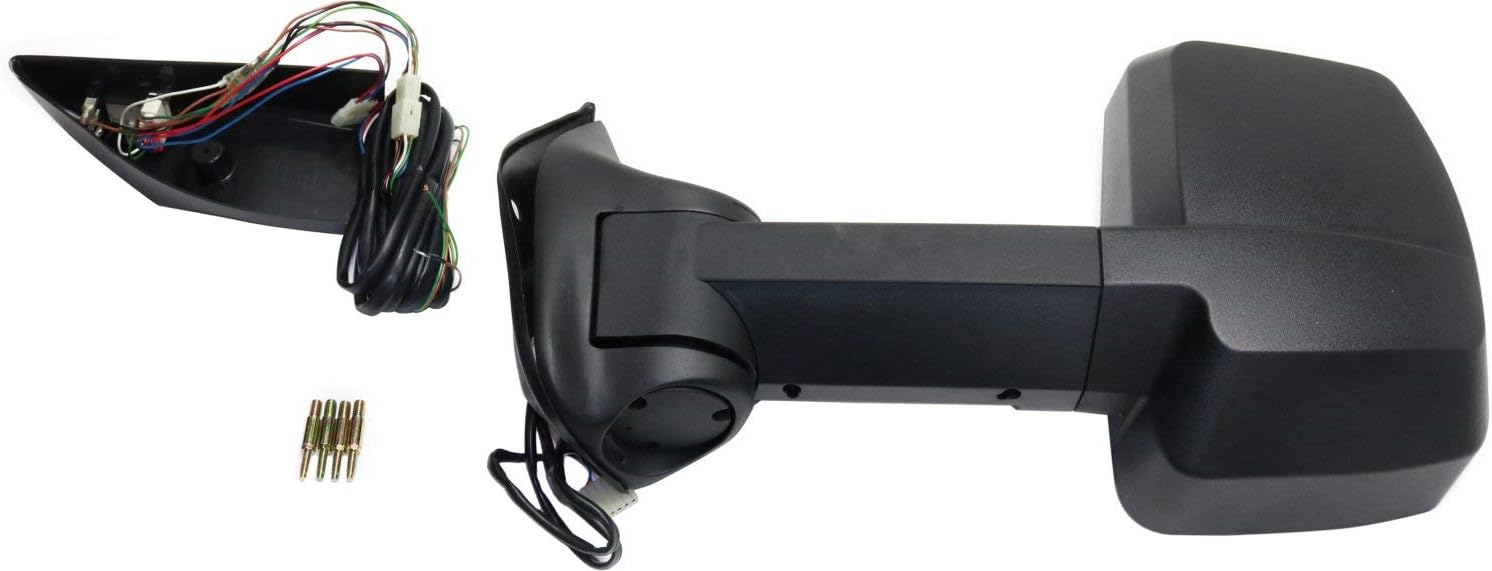 Kool Vue Driver & Passenger Side Power Heated Towing Mirrors for Ford Econoline Van 1994-2007 Textured Standard Passenger Van Tow Mirror with 4-Bolt Mount