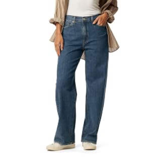 Levi Strauss Signature Gold Women's Heritage Original Wide Leg Jeans Mid-Rise Stretch Denim Curvy (Available in Plus)