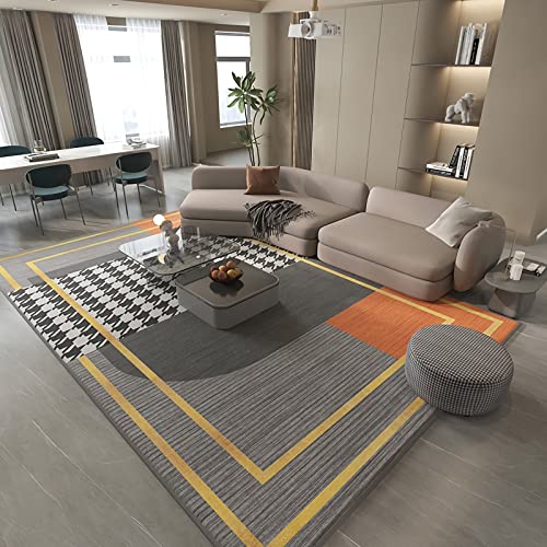 Tzvpsu Alfombra Decoracion Habitacion Juvenil Alfombra Antideslizante Amarillo Gris Diseño Geométrico Decoracion Cocina Alfombra Cocina Lavable Antideslizante 60x160cm