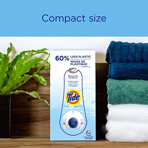 Tide Free And Gentle Eco-Box Laundry Detergent Liquid Soap, Ultra Concentrated He, 96 Loads - Unscented And Hypoallergenic For Sensitive Skin, Free And Clear Of Dyes And Perfumes #TOP6