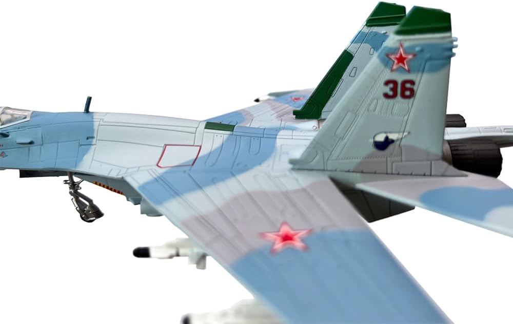 1/100 Scale Soviet Su27 Sukhoi Su-27 Flanker Fighter Airplane Metal Military Plane Toy Model Collection Gift