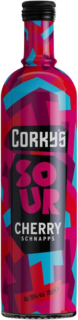 Sour Cherry Schnapps 70cl | Shots | 15% ABV | Sour Cherry Liqueur | Vodka Schnapps | Party Shots, Cocktail Ingredient, Pre Drinks, Alcohol | Spirits | Flavoured Vodka