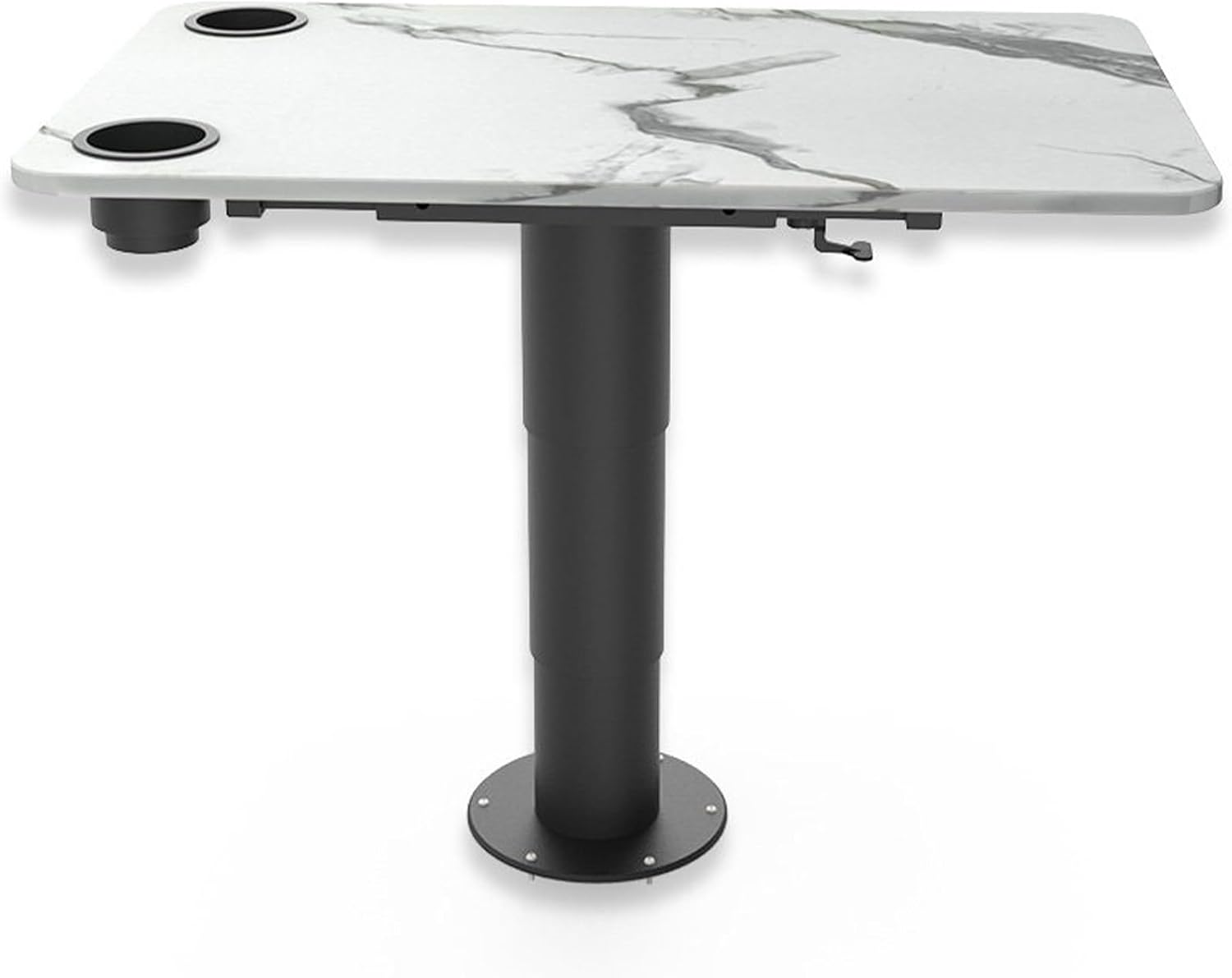RV Adjustable Height Table 14-29in, 220lbs Load-Bearing Multifunctional RV Dinette Table for Campervans, Trailers(Brown)