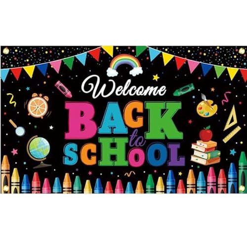 SHAPEPOTY Inschrijving Banner Decoratie, Schoolkind Slinger, Banner voor de Eerste Schooldag, Decoratie, Welkom Eerste Schooldag, Banner, Decoratie voor Kinderen, Meisjes en Jongens, 180 X 110 Cm