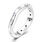 925 Sterling Silver Ring for Women,Eternity Gorgeous Rings Stackable Rings for Women as Gifts Ring Size 4-10