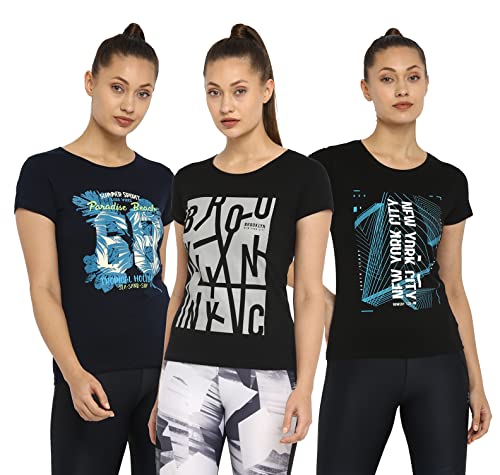 Image of Ap'pulse Women's Printed Short Sleeve Sport Tshirt Combo Pack