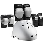 S SPOFINE Kids Bike Helmet, Toddler Helmet for Youth Adult, Knee Pad Elbow Pad Wrist Guard Protective Gear Set for Skateboard, Bike, Skating, Cycling