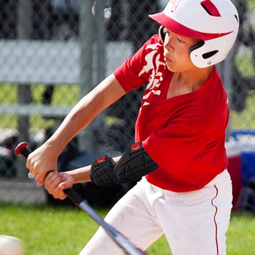 NURIBASE Baseball Elbow Guard, Batters Baseball Softball Elbow Guard Youth/Adult，Baseball Softball Elbow Guard Elbow Pad - Black-Adult - Thumbnail 5