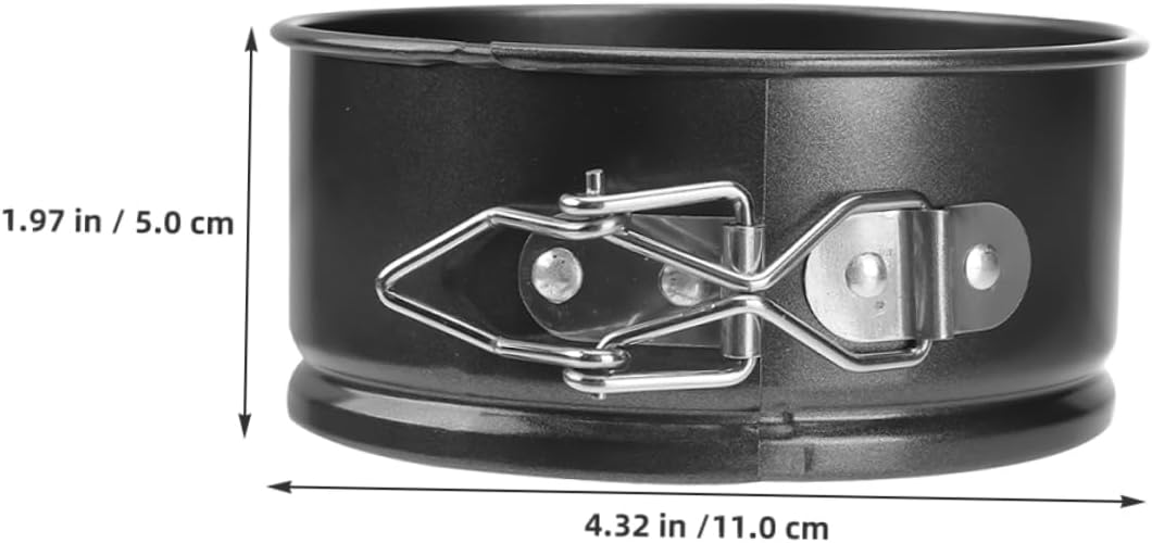 Ciieeo 4pcs Round Non-stick Cake Tins Removable Bottom Cheesecake and Quiche Baking Pans for Easy Release Leakproof Design for Home Bakers