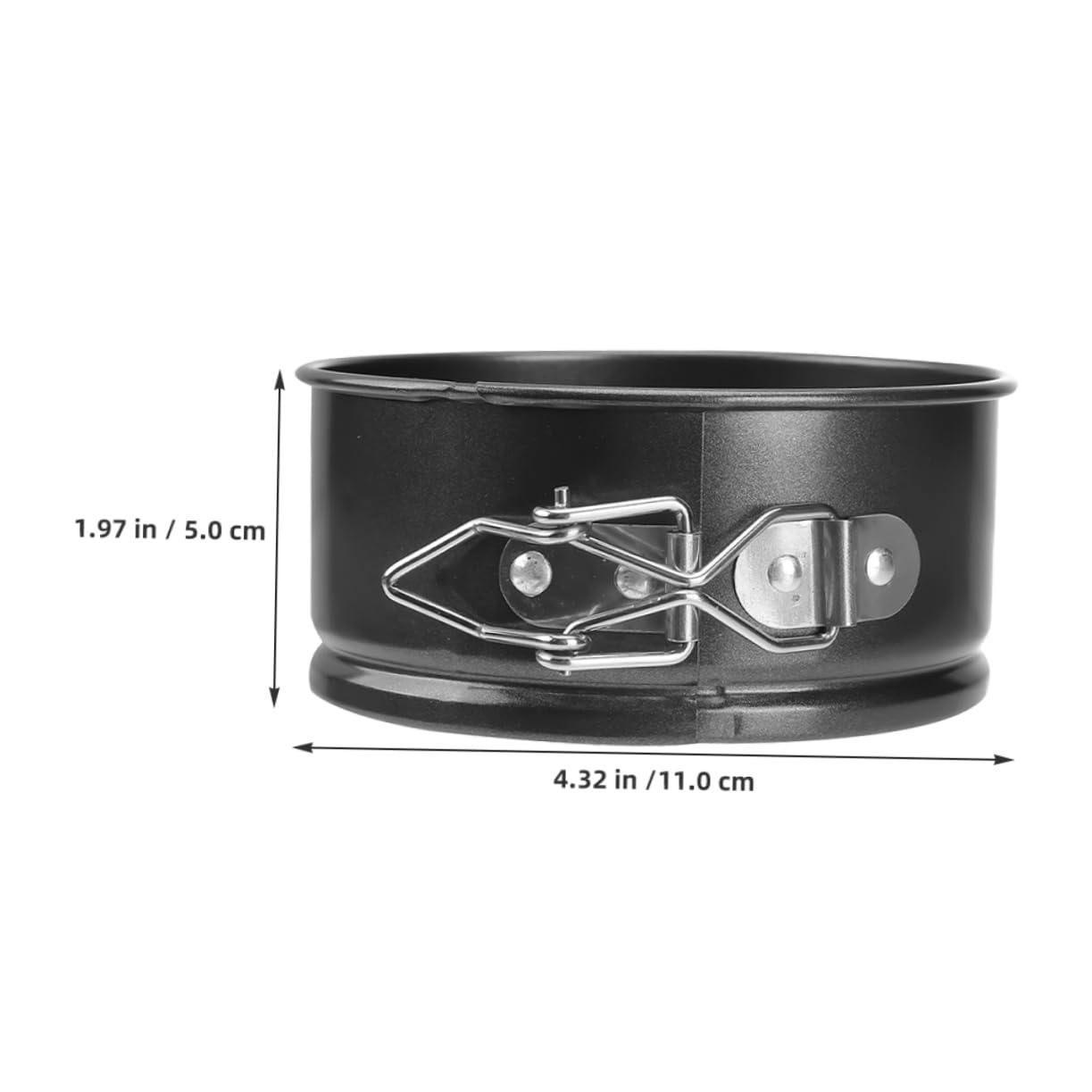 Ciieeo Effortless Release Round Cake Mould 4 Non-stick Mini Tins for Cheesecake Quiche Pies Leakproof Spring Latch Steel Construction Easy Cleaning